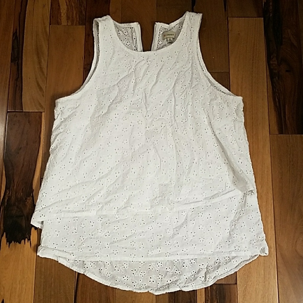 🌟White Sleeveless Cremieux Blouse